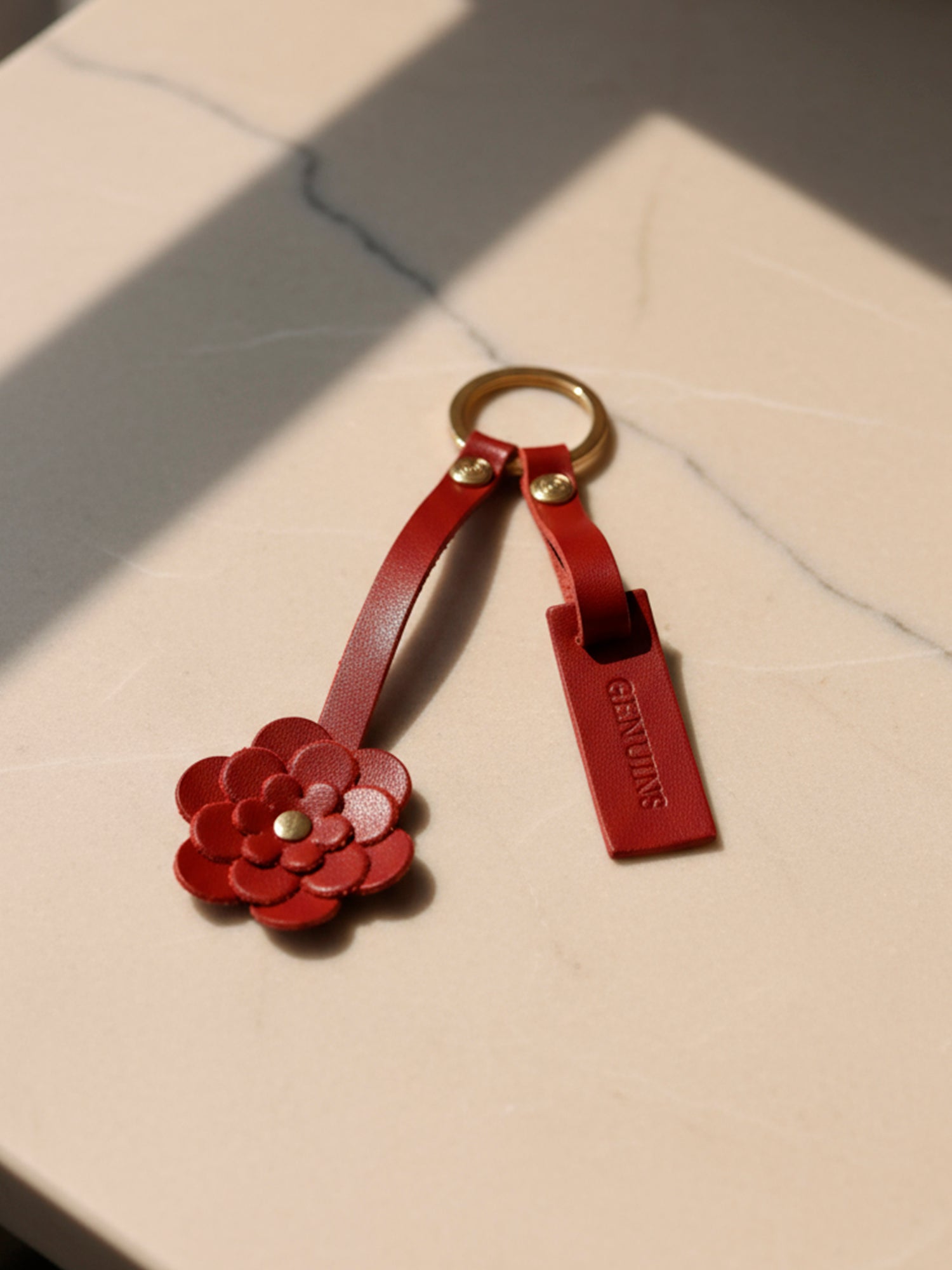 Burgundy Leather CHARM
