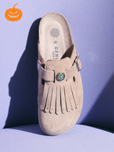 FRINGE VELOUR TAUPE