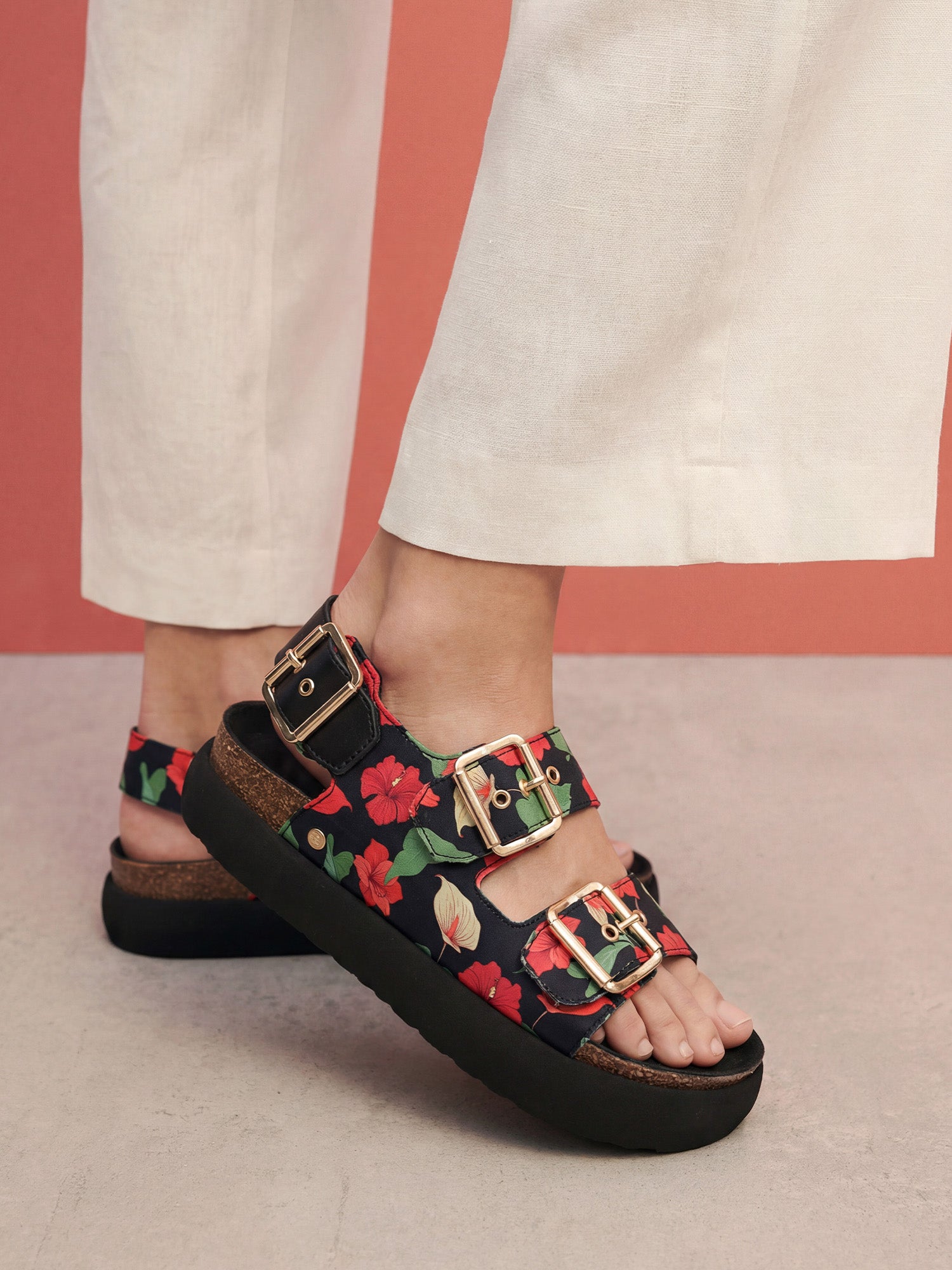 FELINA VEGAN FLORAL RED