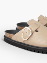 INDIANA EMBOSSED LEATHER TAUPE