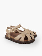 HOWEA EMBOSSED LEATHER TAUPE