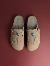 FRINGE VELOUR TAUPE