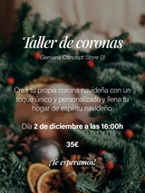 Taller Coronas navideñas sesión tarde