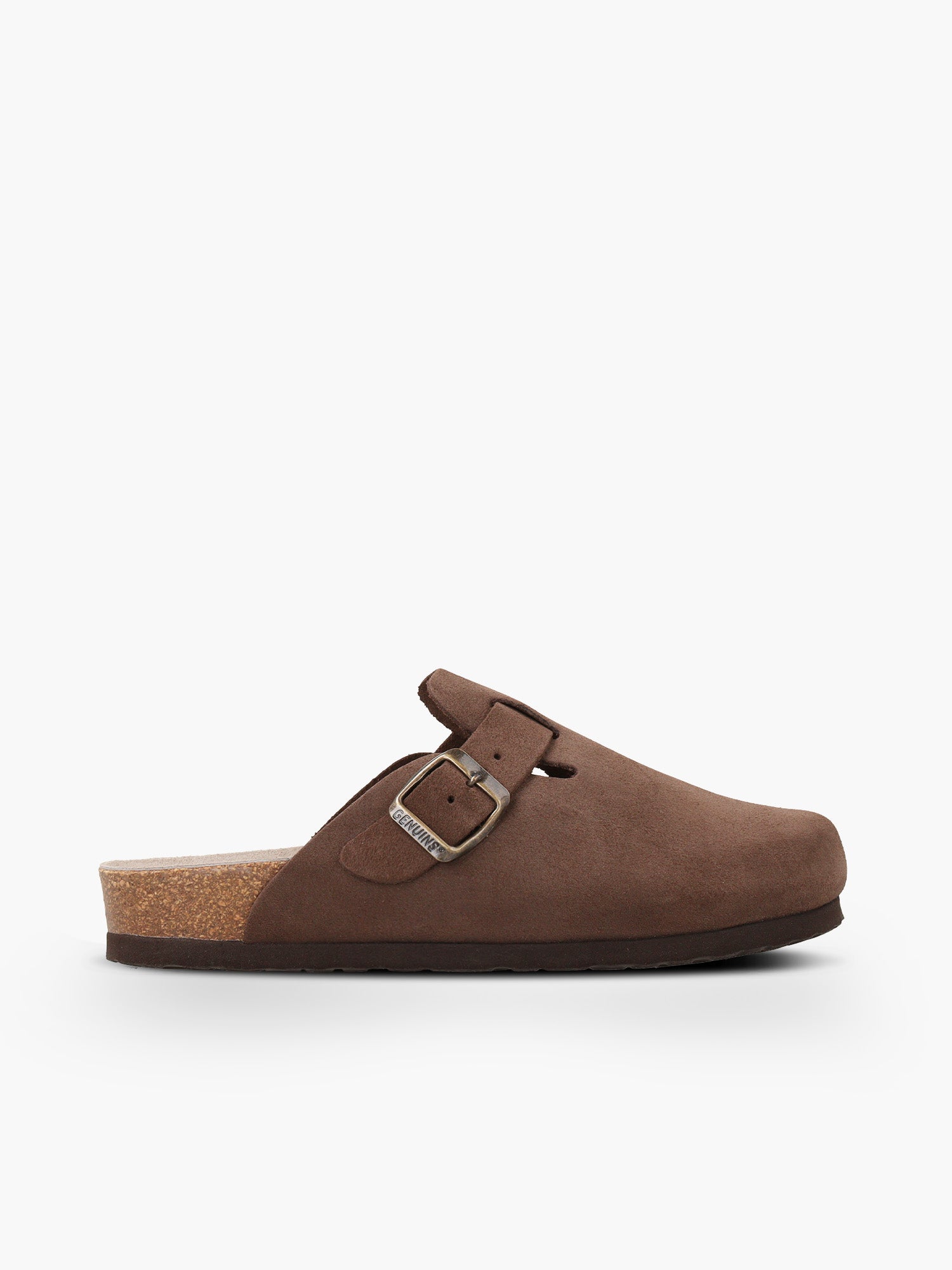 Zueo Genuins Riva velour brown de piel serraje marron con hebilla ajustable
